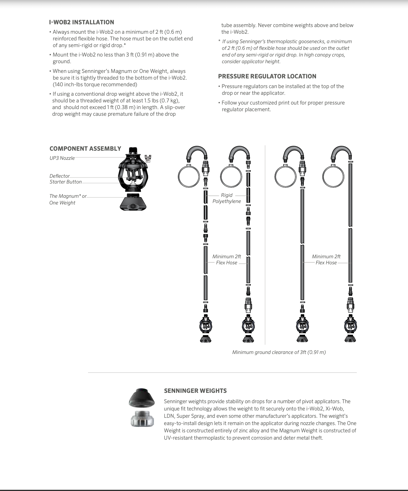 Senninger i-Wob®2 UP3®: Standard-angle 9-groove (black deflector), 3/4" M NPT (including nozzle)